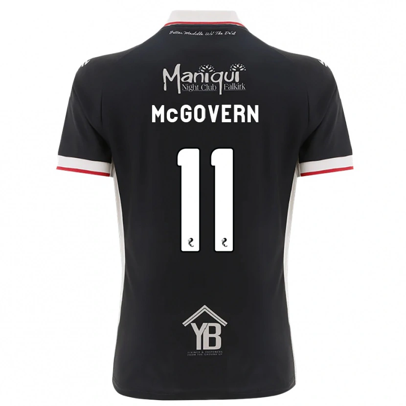 Danxen Hombre Camiseta Paul Mcgovern #11 Negro Blanco Rojo 1ª Equipación 2026/27 La Camisa