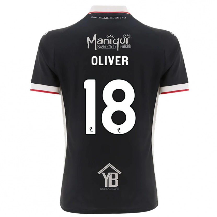 Danxen Hombre Camiseta Gary Oliver #18 Negro Blanco Rojo 1ª Equipación 2026/27 La Camisa