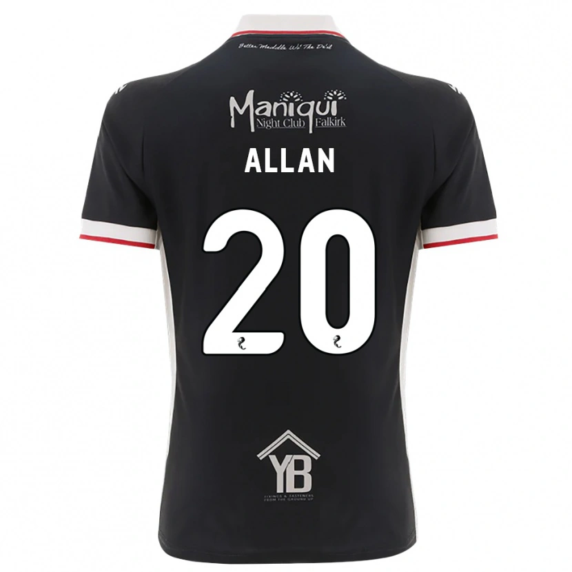 Danxen Hombre Camiseta Connor Allan #20 Negro Blanco Rojo 1ª Equipación 2026/27 La Camisa