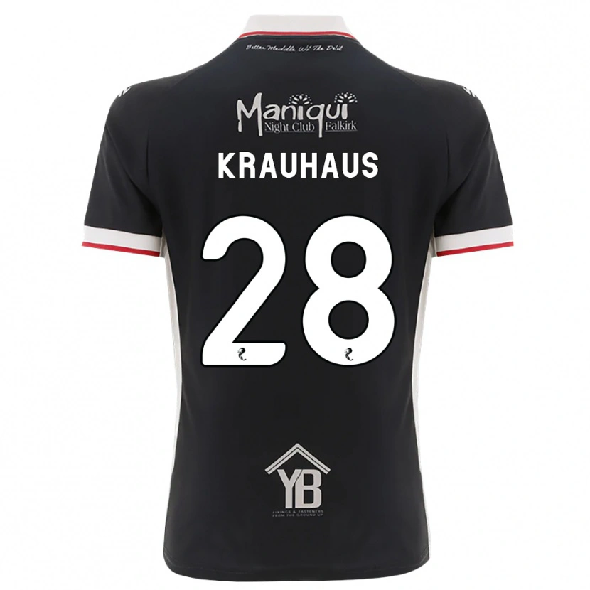 Danxen Hombre Camiseta Ben Krauhaus #28 Negro Blanco Rojo 1ª Equipación 2026/27 La Camisa