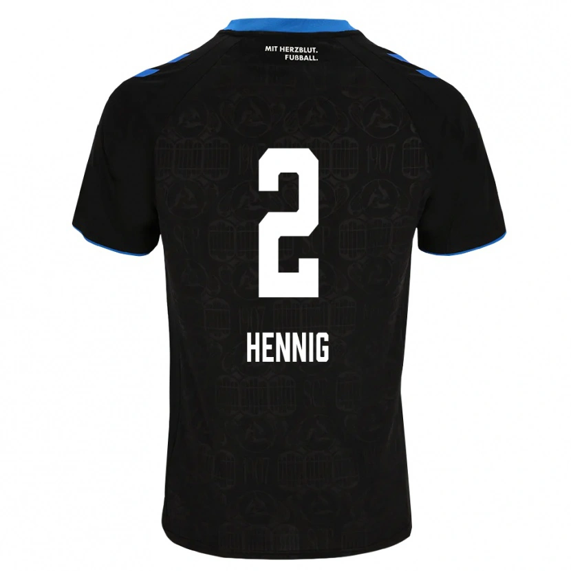 Danxen Hombre Camiseta Lenny Hennig #2 Negro Blanco Rojo 1ª Equipación 2026/27 La Camisa