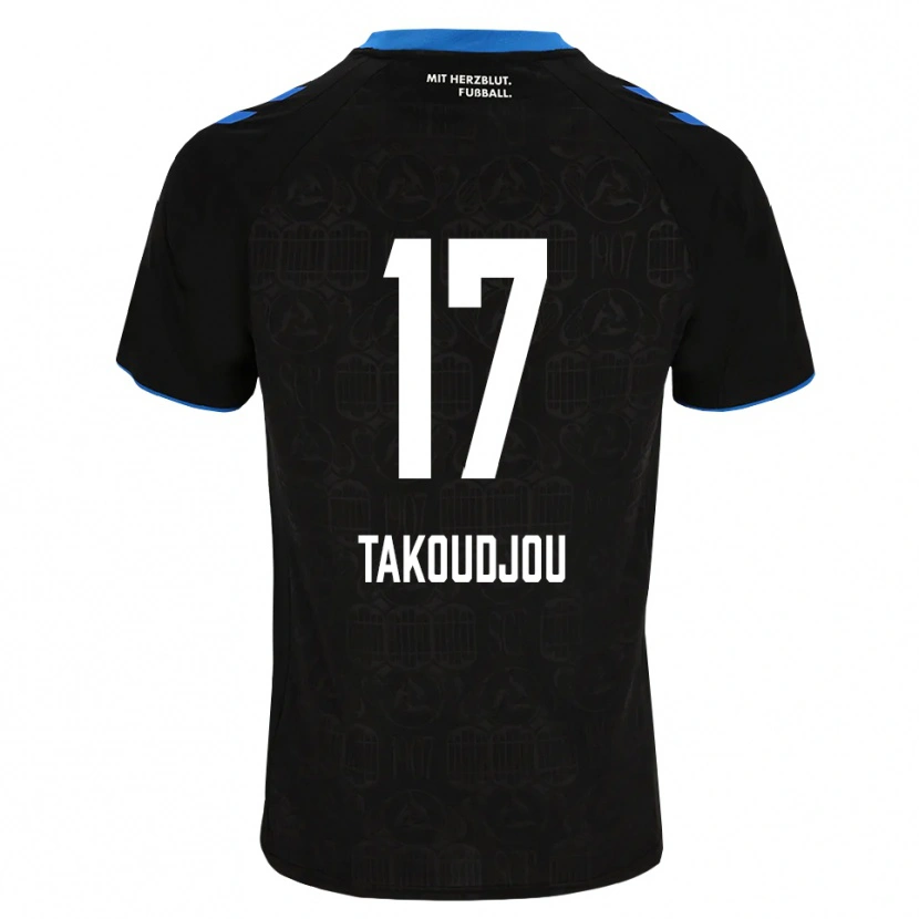 Danxen Hombre Camiseta Alan Takoudjou Somolinos #17 Negro Blanco Rojo 1ª Equipación 2026/27 La Camisa