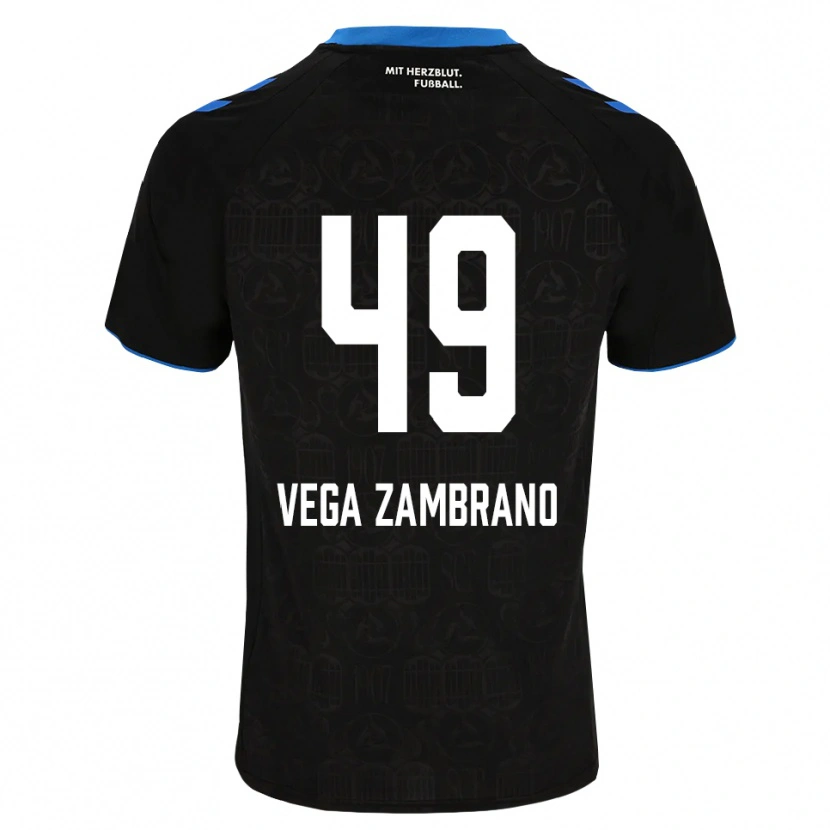 Danxen Hombre Camiseta Joel Vega Zambrano #49 Negro Blanco Rojo 1ª Equipación 2026/27 La Camisa