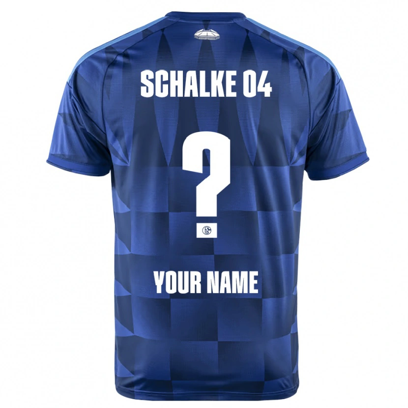 Danxen Hombre Camiseta Su Nombre #0 Azul Oscuro Amarillo Blanco 1ª Equipación 2026/27 La Camisa