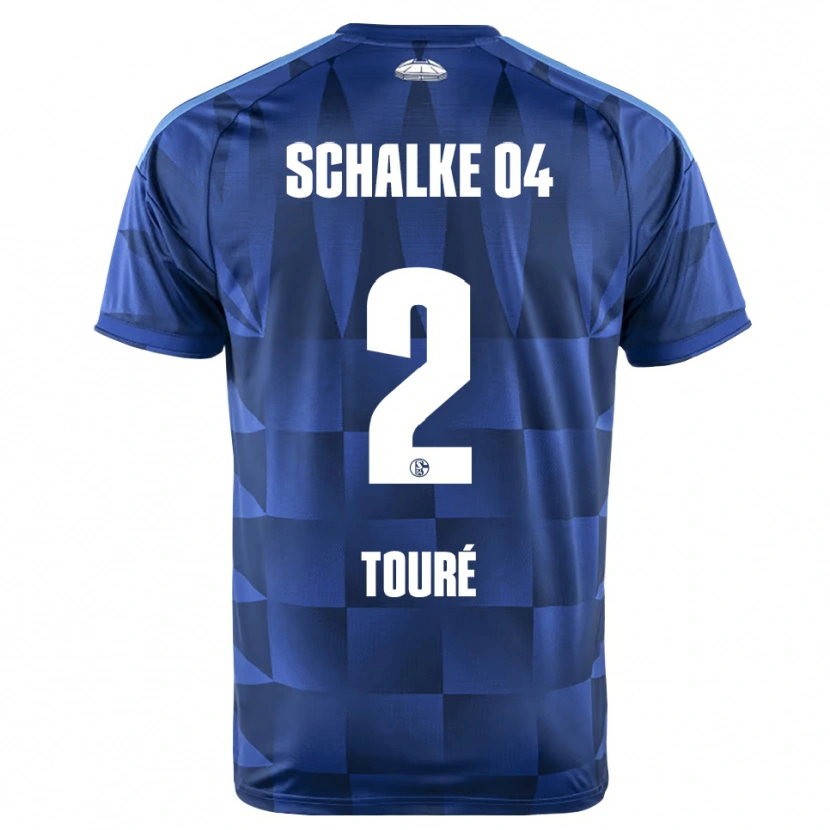 Danxen Hombre Camiseta Tidiane Touré #2 Azul Oscuro Amarillo Blanco 1ª Equipación 2026/27 La Camisa