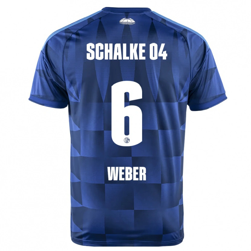 Danxen Hombre Camiseta Ben Weber #6 Azul Oscuro Amarillo Blanco 1ª Equipación 2026/27 La Camisa