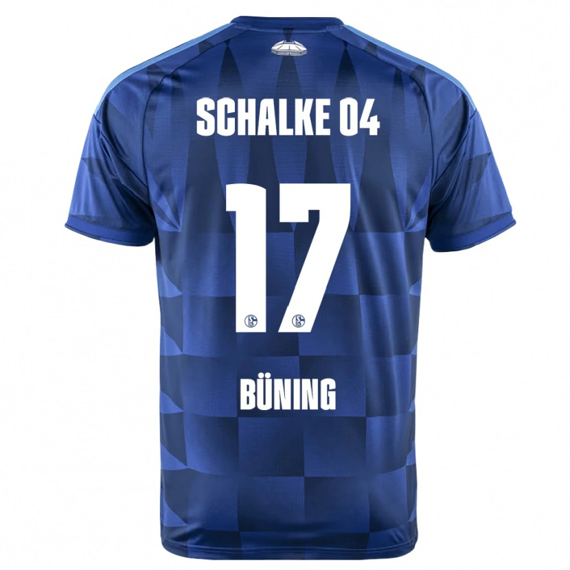 Danxen Hombre Camiseta Michelle Büning #17 Azul Oscuro Amarillo Blanco 1ª Equipación 2026/27 La Camisa