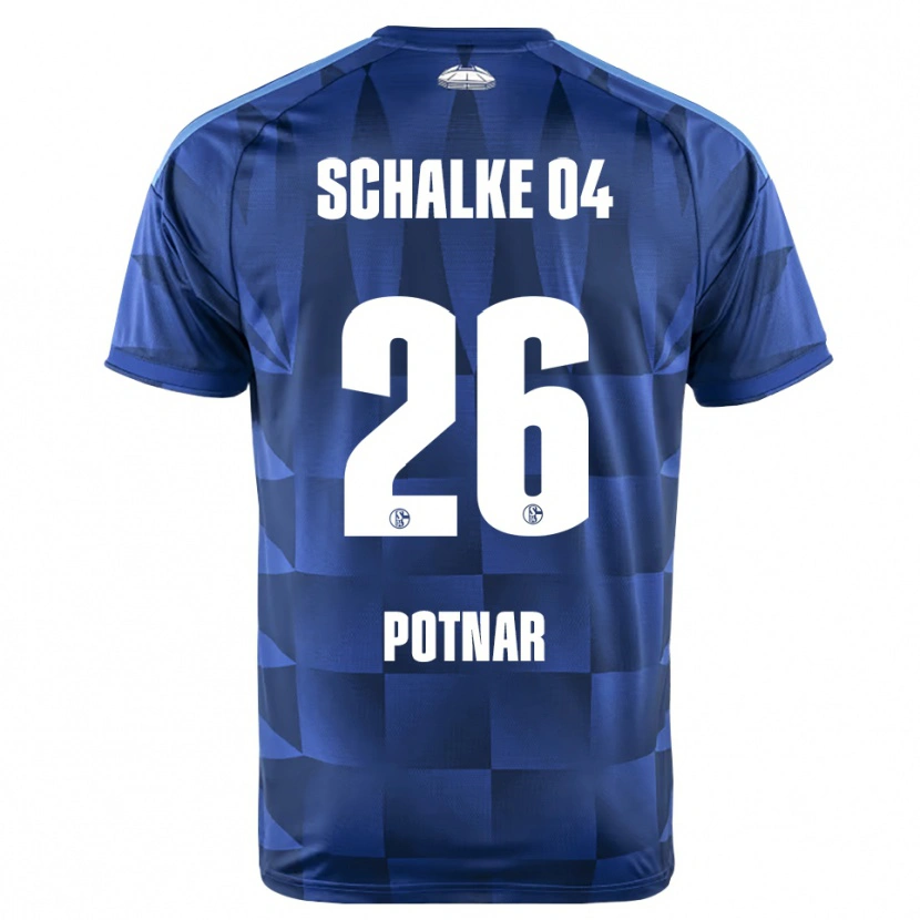 Danxen Hombre Camiseta Bojan Potnar #26 Azul Oscuro Amarillo Blanco 1ª Equipación 2026/27 La Camisa