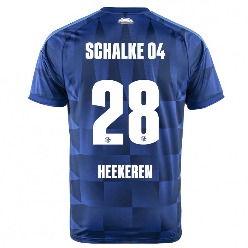 Danxen Hombre Camiseta Justin Heekeren #28 Azul Oscuro Amarillo Blanco 1ª Equipación 2026/27 La Camisa