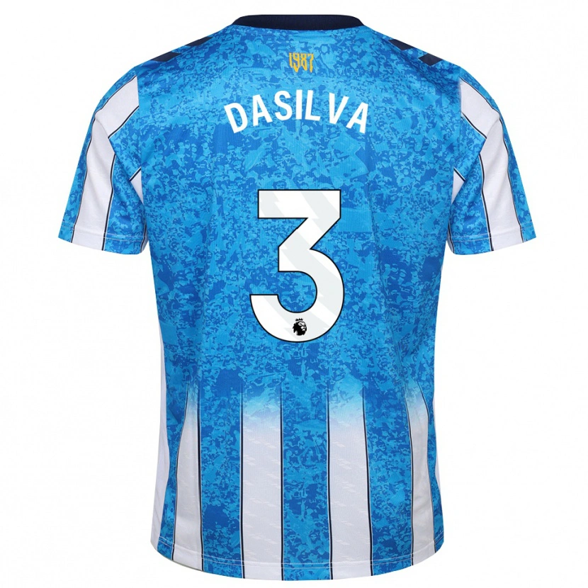Danxen Hombre Camiseta Jay Dasilva #3 Blanco Azul Naranja 1ª Equipación 2026/27 La Camisa