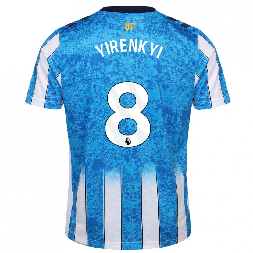 Danxen Hombre Camiseta Caleb Yirenkyi #8 Blanco Azul Naranja 1ª Equipación 2026/27 La Camisa