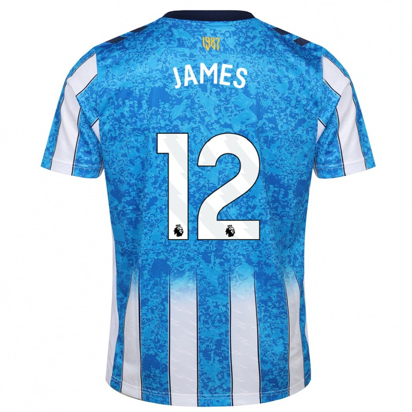 Danxen Hombre Camiseta Jack James #12 Blanco Azul Naranja 1ª Equipación 2026/27 La Camisa