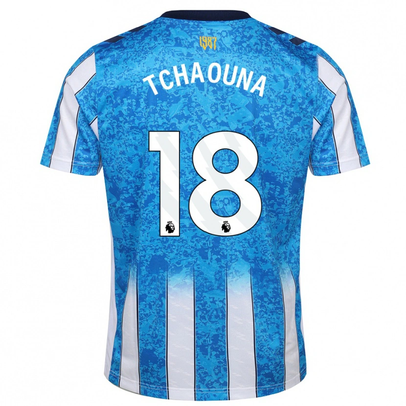 Danxen Hombre Camiseta Loum Tchaouna #18 Blanco Azul Naranja 1ª Equipación 2026/27 La Camisa