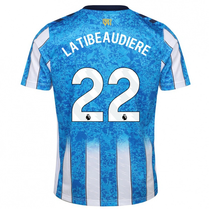 Danxen Hombre Camiseta Joel Latibeaudiere #22 Blanco Azul Naranja 1ª Equipación 2026/27 La Camisa