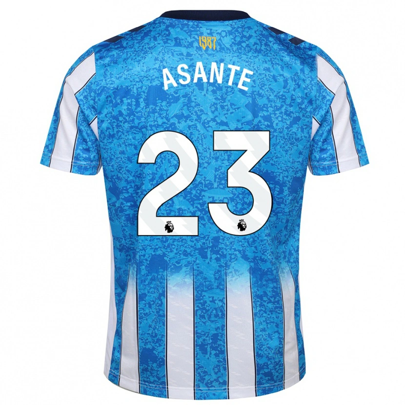 Danxen Hombre Camiseta Brandon Thomas-Asante #23 Blanco Azul Naranja 1ª Equipación 2026/27 La Camisa