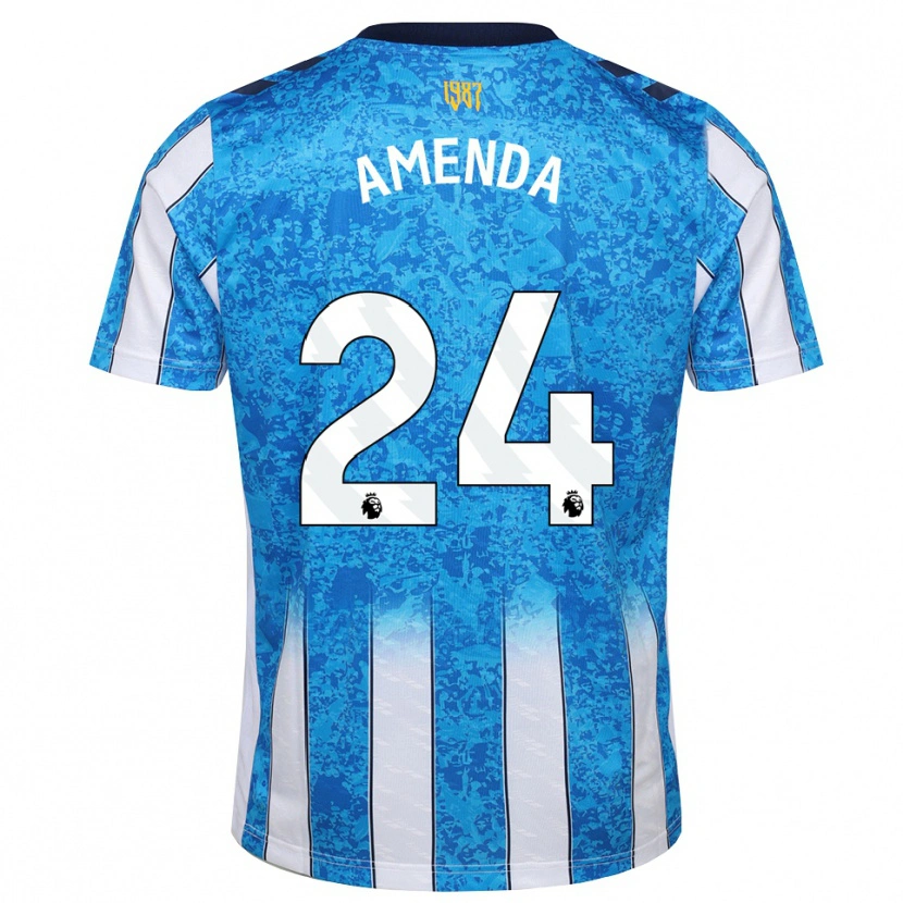 Danxen Hombre Camiseta Aurèle Amenda #24 Blanco Azul Naranja 1ª Equipación 2026/27 La Camisa