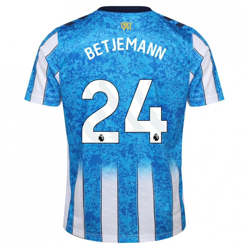 Danxen Hombre Camiseta Elliot Betjemann #24 Blanco Azul Naranja 1ª Equipación 2026/27 La Camisa