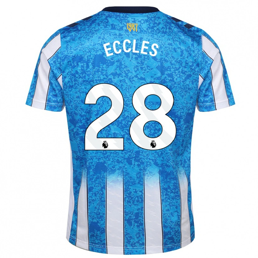 Danxen Hombre Camiseta Josh Eccles #28 Blanco Azul Naranja 1ª Equipación 2026/27 La Camisa
