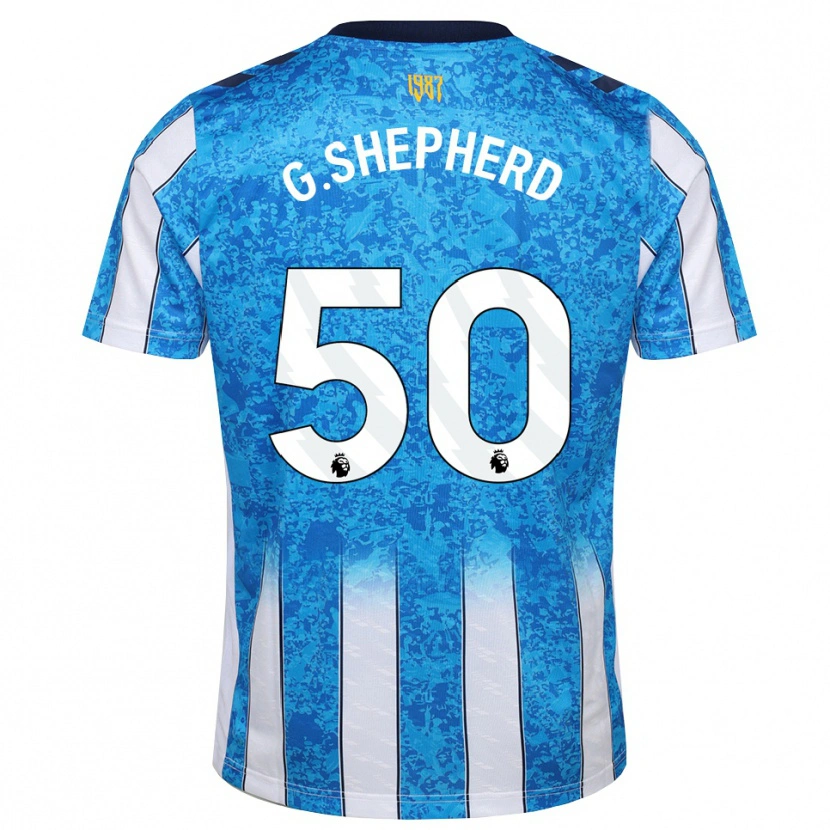 Danxen Hombre Camiseta George Shepherd #50 Blanco Azul Naranja 1ª Equipación 2026/27 La Camisa