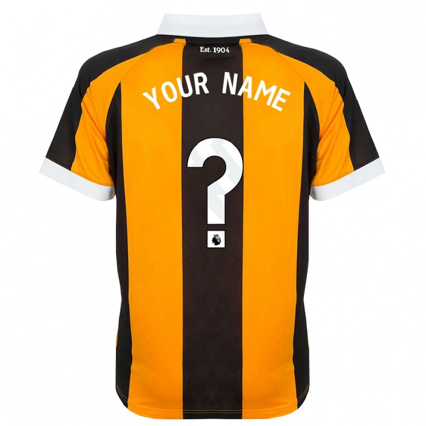 Danxen Hombre Camiseta Su Nombre #0 Naranja Negro Blanco 1ª Equipación 2026/27 La Camisa