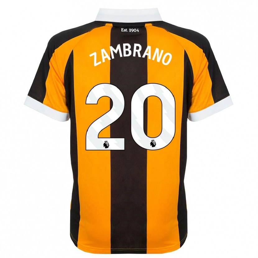 Danxen Hombre Camiseta Óscar Zambrano #20 Naranja Negro Blanco 1ª Equipación 2026/27 La Camisa