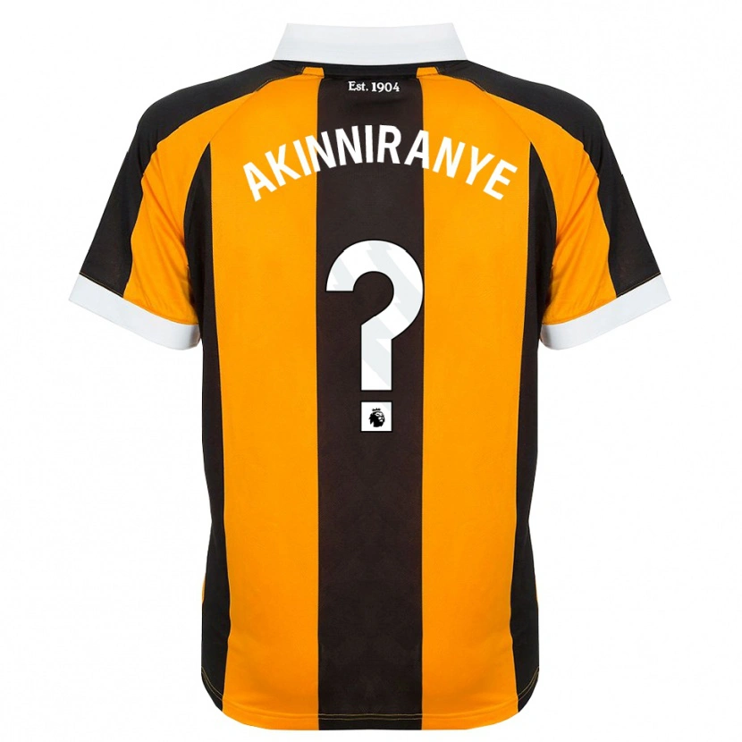 Danxen Hombre Camiseta George Akinniranye #0 Naranja Negro Blanco 1ª Equipación 2026/27 La Camisa