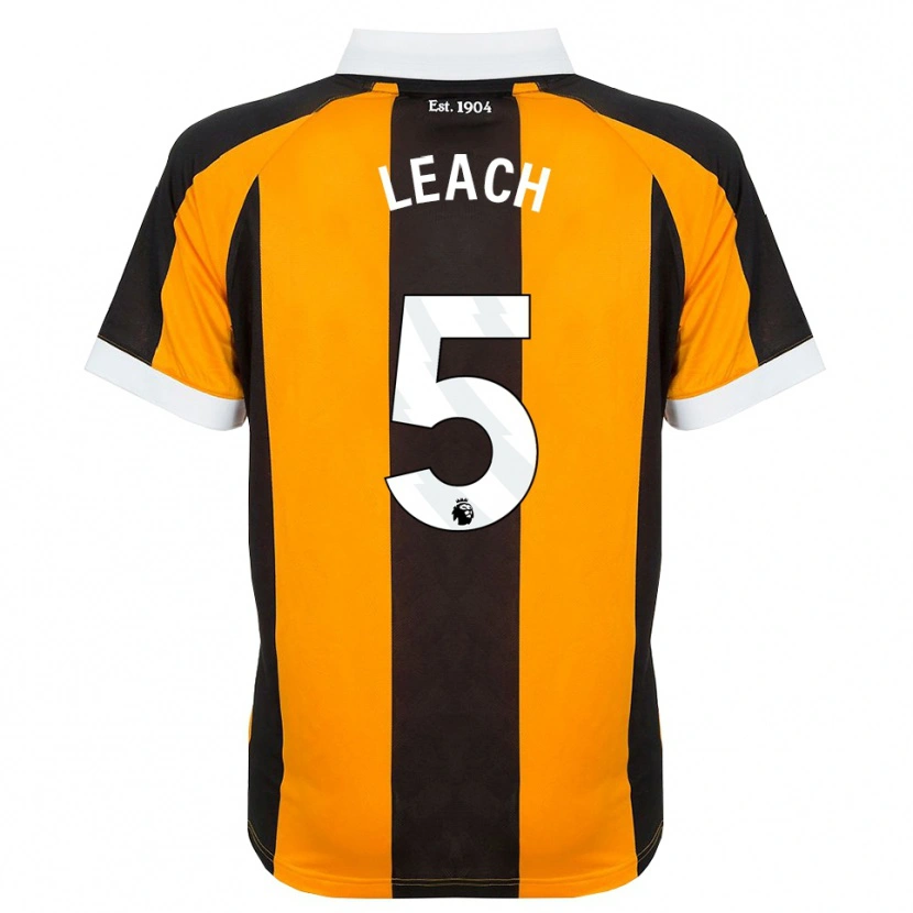 Danxen Hombre Camiseta Charlie Leach #5 Naranja Negro Blanco 1ª Equipación 2026/27 La Camisa
