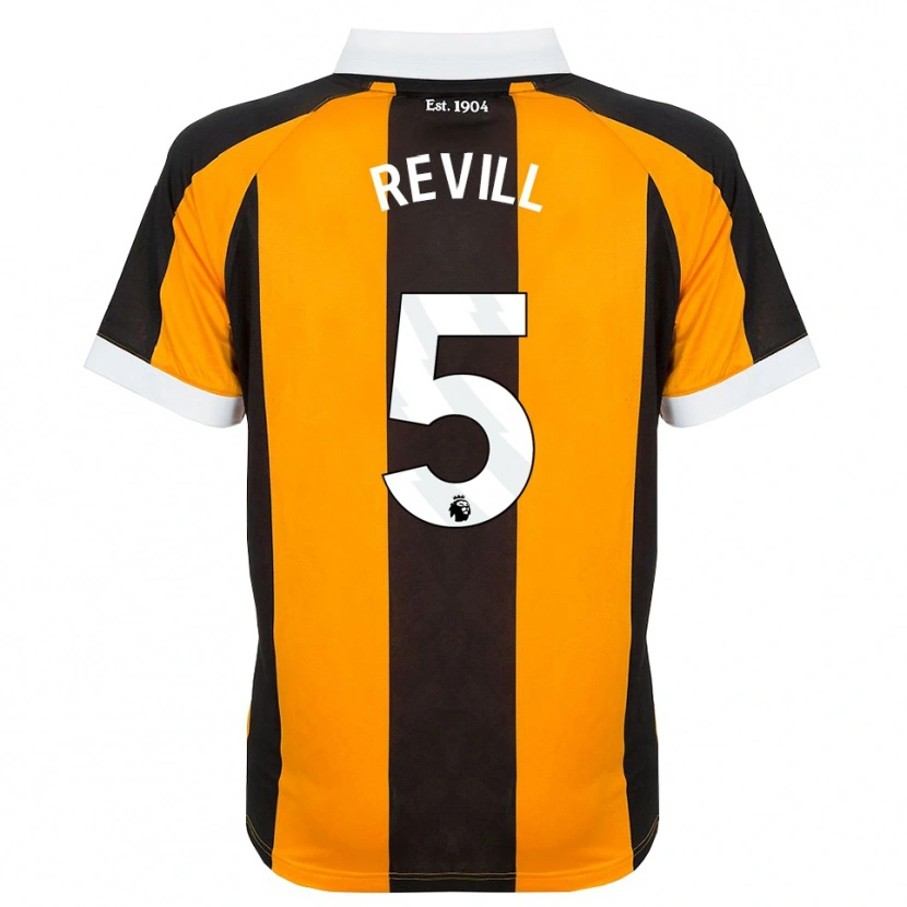 Danxen Hombre Camiseta Harry Revill #5 Naranja Negro Blanco 1ª Equipación 2026/27 La Camisa