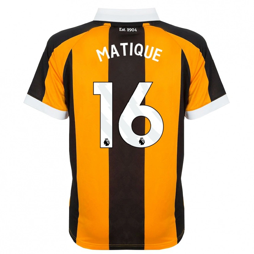 Danxen Hombre Camiseta Albert Matique #16 Naranja Negro Blanco 1ª Equipación 2026/27 La Camisa