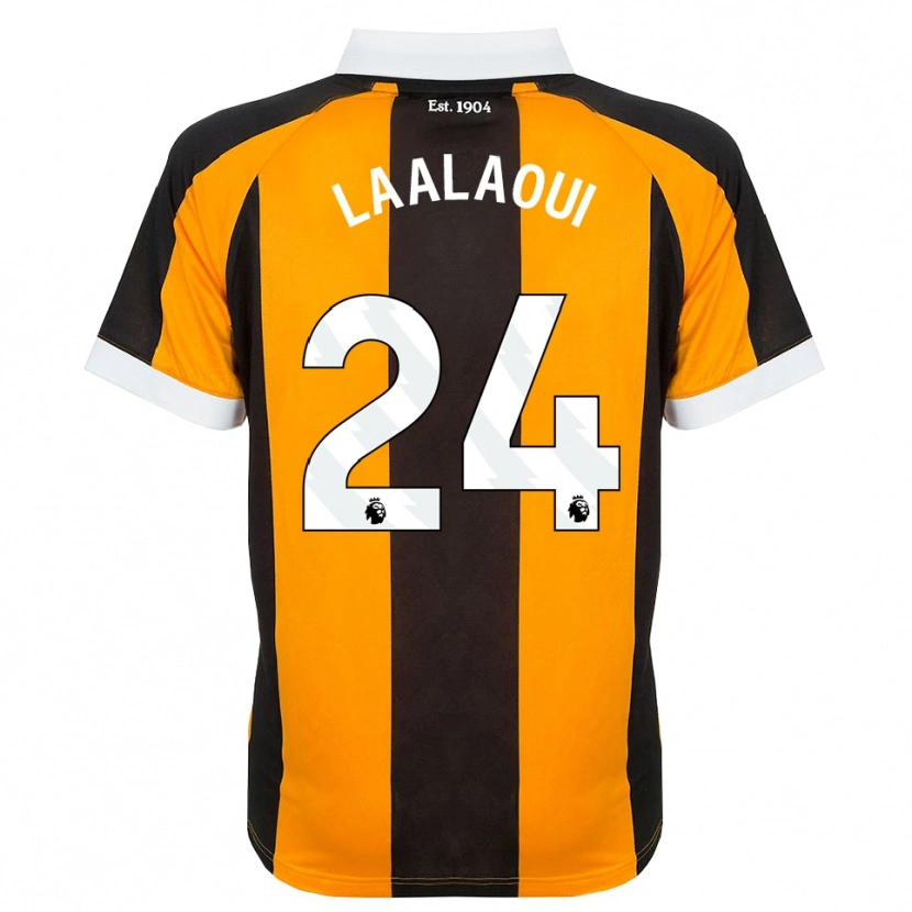 Danxen Hombre Camiseta Reda Laalaoui #24 Naranja Negro Blanco 1ª Equipación 2026/27 La Camisa