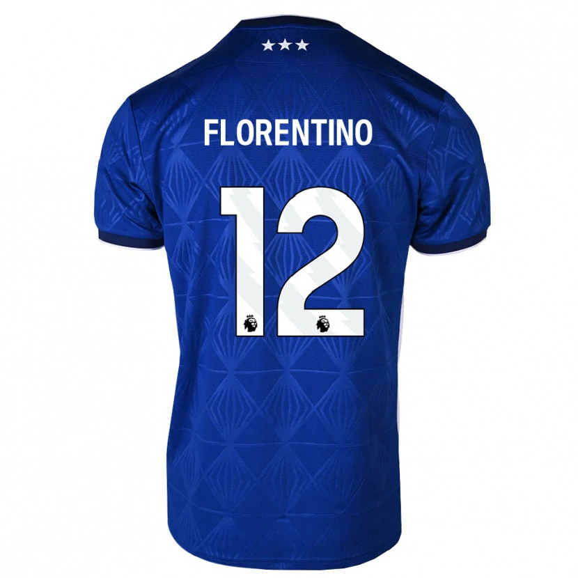 Danxen Hombre Camiseta Florentino Ibrain Morris Luís #12 Azul Medio Blanco Rojo 1ª Equipación 2026/27 La Camisa