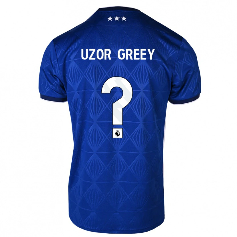Danxen Hombre Camiseta Chuks Uzor-Greey #0 Azul Medio Blanco Rojo 1ª Equipación 2026/27 La Camisa
