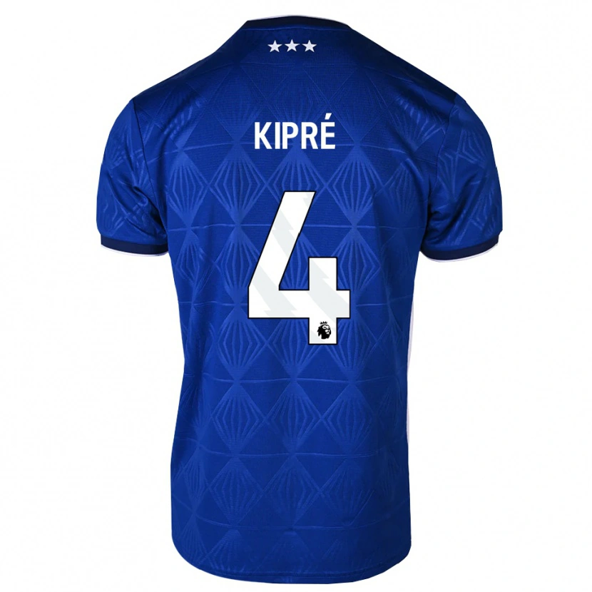 Danxen Hombre Camiseta Cédric Kipré #4 Azul Medio Blanco Rojo 1ª Equipación 2026/27 La Camisa