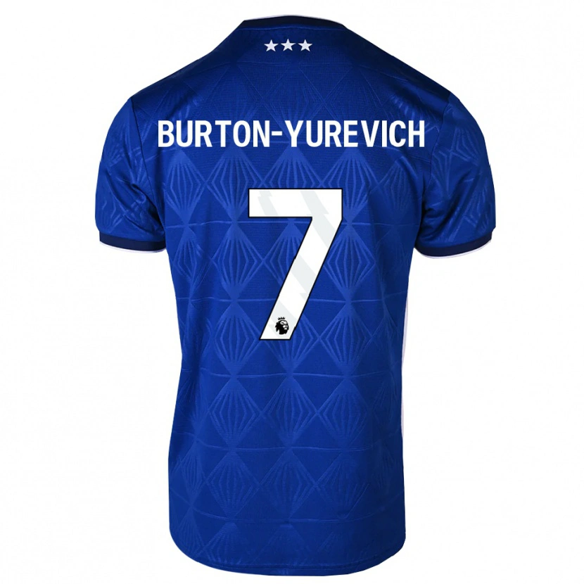 Danxen Hombre Camiseta Roman Burton-Yurevich #7 Azul Medio Blanco Rojo 1ª Equipación 2026/27 La Camisa
