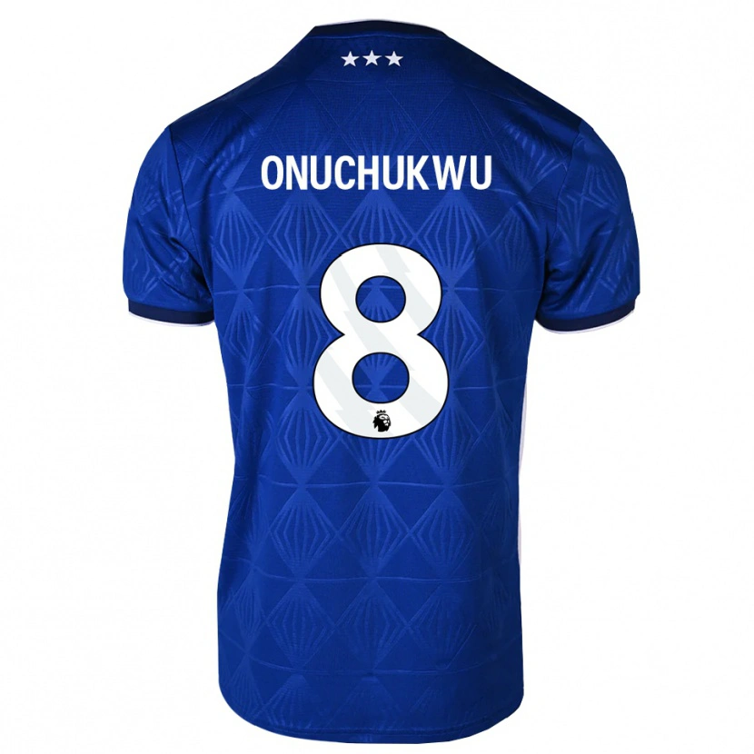 Danxen Hombre Camiseta Abube Onuchukwu #8 Azul Medio Blanco Rojo 1ª Equipación 2026/27 La Camisa