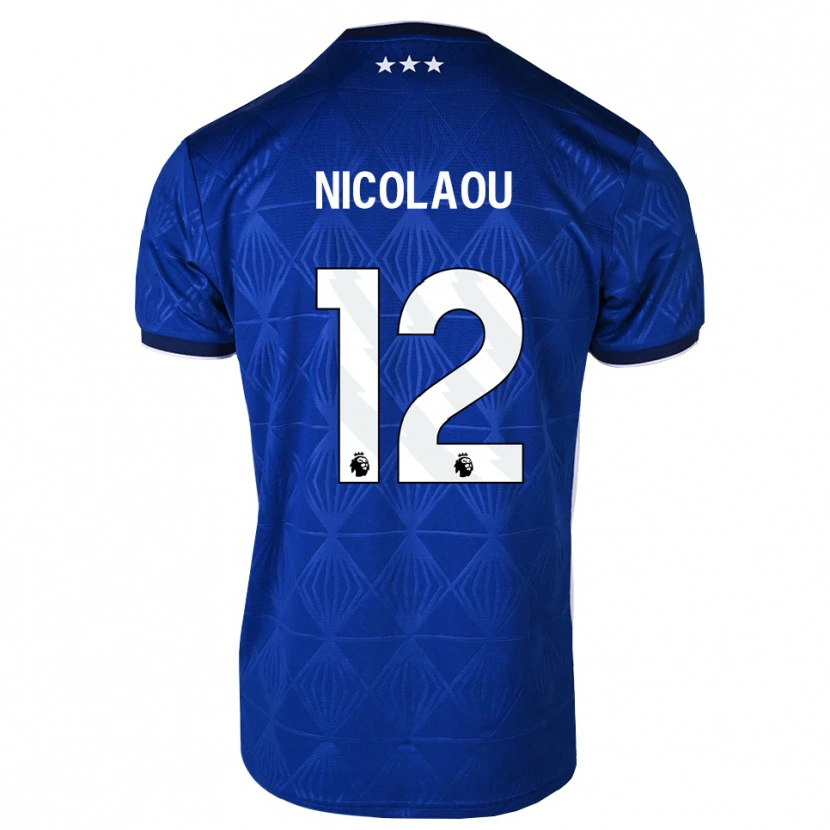 Danxen Hombre Camiseta Shakil Nicolaou #12 Azul Medio Blanco Rojo 1ª Equipación 2026/27 La Camisa