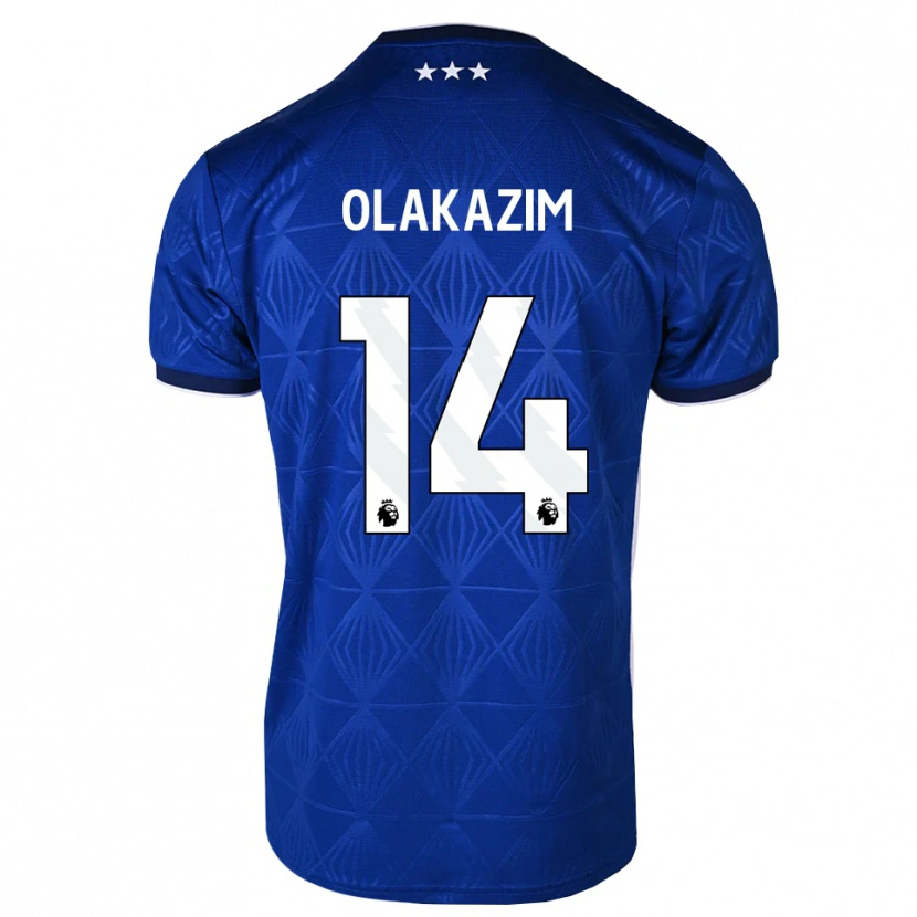Danxen Hombre Camiseta Mustaan Olakazim #14 Azul Medio Blanco Rojo 1ª Equipación 2026/27 La Camisa