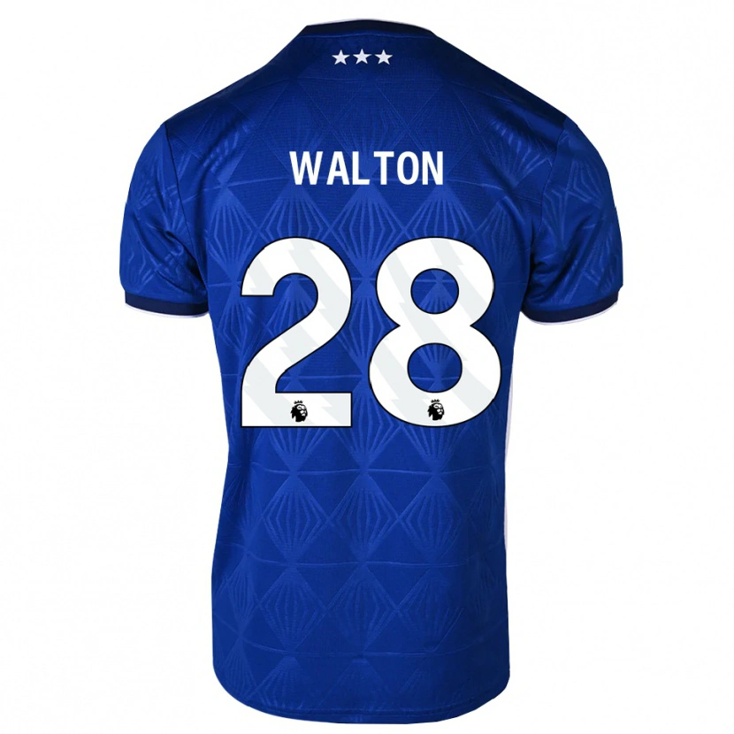 Danxen Hombre Camiseta Christian Walton #28 Azul Medio Blanco Rojo 1ª Equipación 2026/27 La Camisa