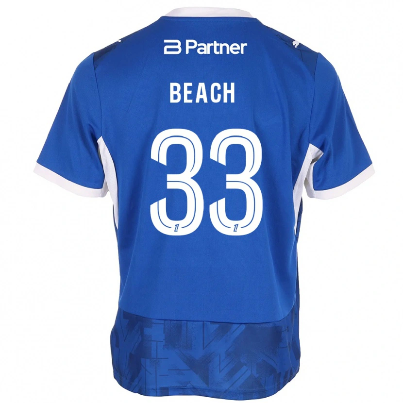 Danxen Hombre Camiseta Patrick Beach #33 Azul Medio Blanco 1ª Equipación 2026/27 La Camisa