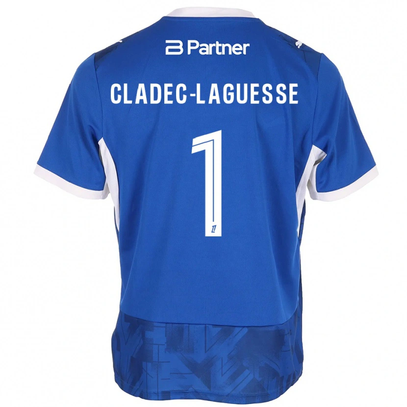 Danxen Hombre Camiseta Christopher Cladec-Laguesse #1 Azul Medio Blanco 1ª Equipación 2026/27 La Camisa