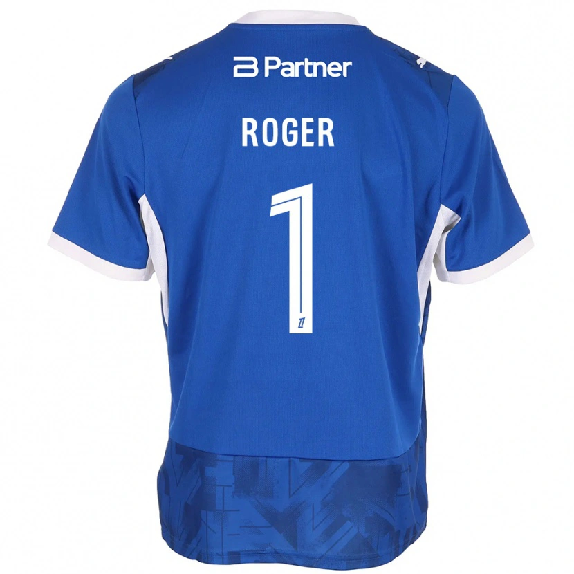 Danxen Hombre Camiseta Ethan Roger #1 Azul Medio Blanco 1ª Equipación 2026/27 La Camisa