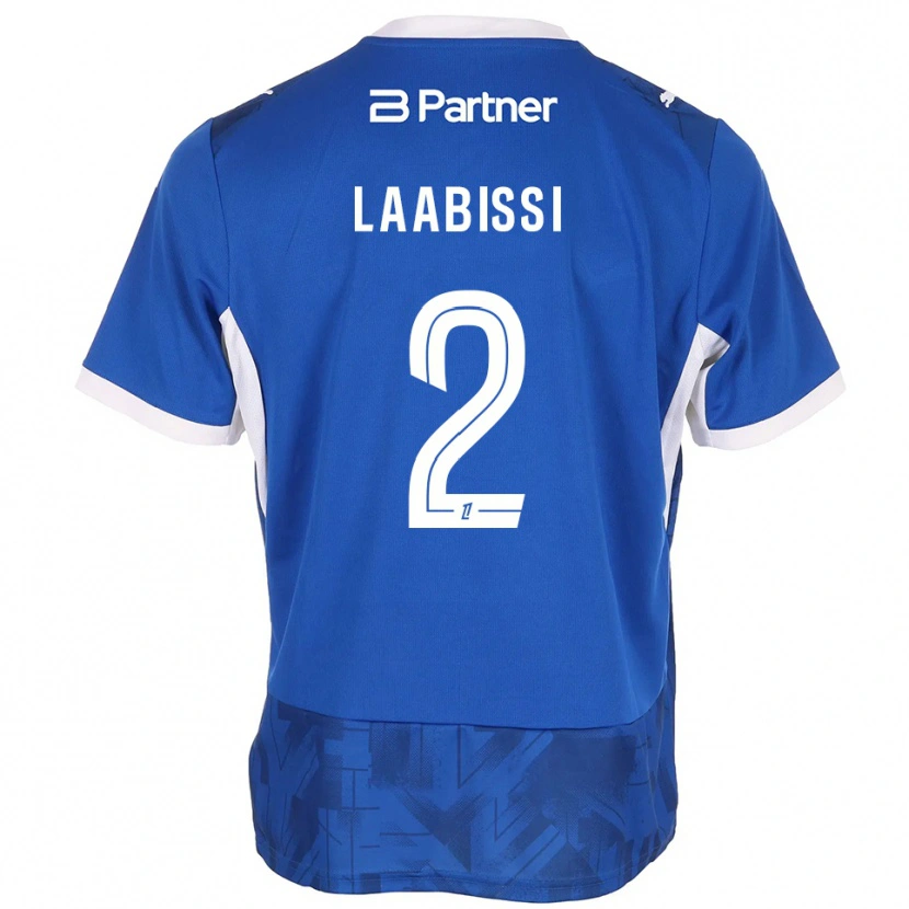 Danxen Hombre Camiseta Chad Laabissi #2 Azul Medio Blanco 1ª Equipación 2026/27 La Camisa