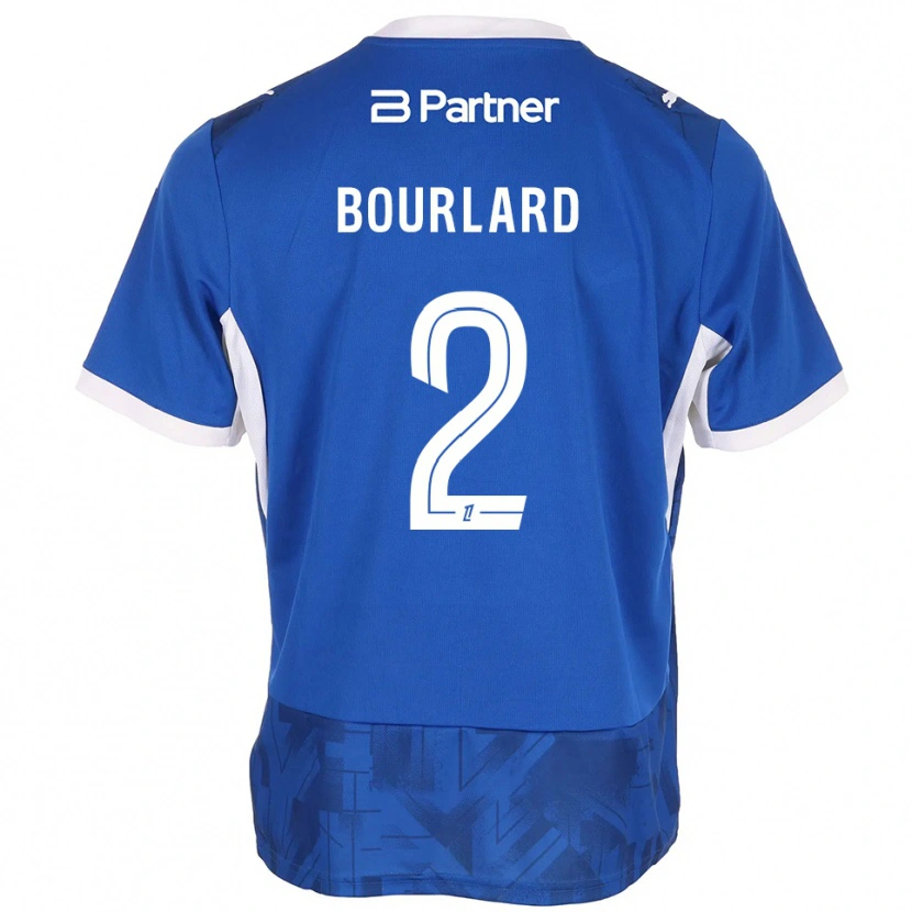 Danxen Hombre Camiseta Liam Bourlard #2 Azul Medio Blanco 1ª Equipación 2026/27 La Camisa