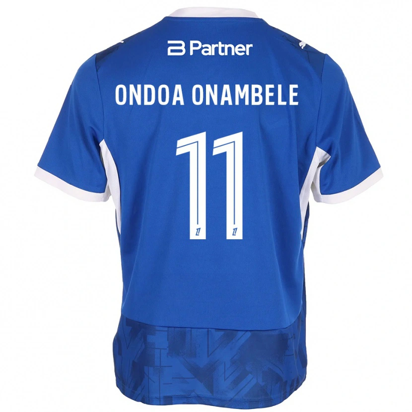 Danxen Hombre Camiseta Fred Ondoa Onambele #11 Azul Medio Blanco 1ª Equipación 2026/27 La Camisa