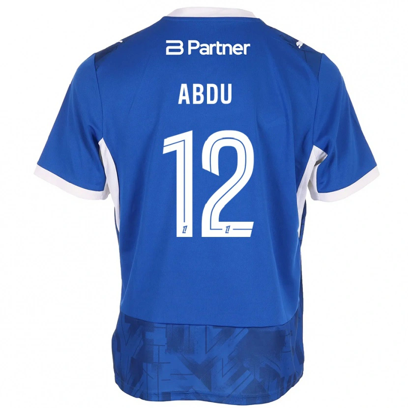 Danxen Hombre Camiseta Abdu Conté #12 Azul Medio Blanco 1ª Equipación 2026/27 La Camisa
