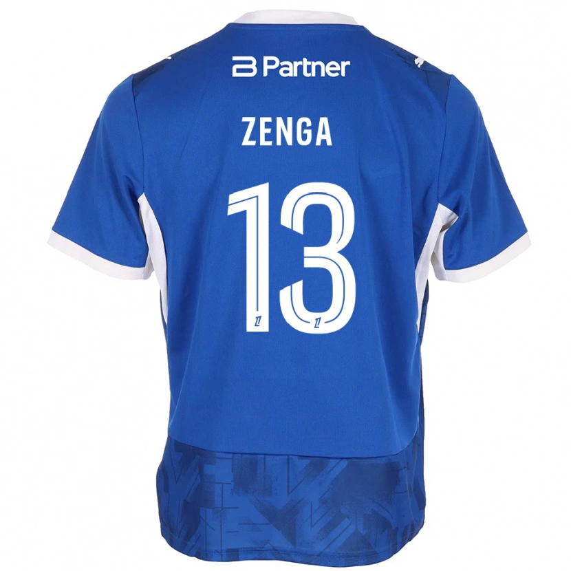 Danxen Hombre Camiseta Preston Zenga #13 Azul Medio Blanco 1ª Equipación 2026/27 La Camisa