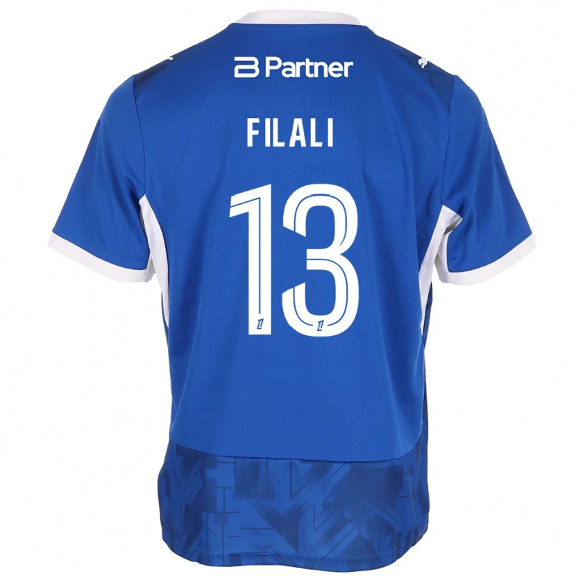 Danxen Hombre Camiseta Saad Filali #13 Azul Medio Blanco 1ª Equipación 2026/27 La Camisa