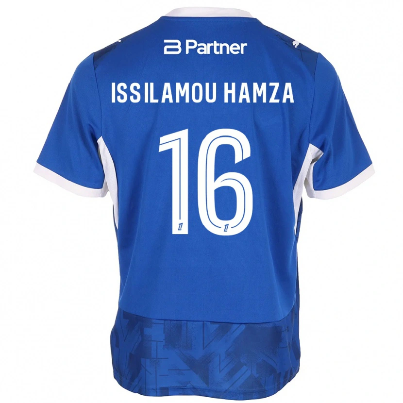Danxen Hombre Camiseta Fayyad Issilamou Hamza #16 Azul Medio Blanco 1ª Equipación 2026/27 La Camisa