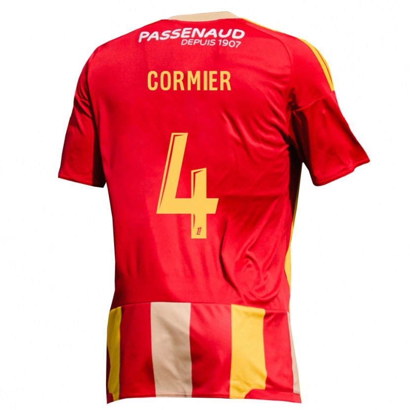 Danxen Hombre Camiseta Leny Cormier #4 Rojo Amarillo Verde 1ª Equipación 2026/27 La Camisa