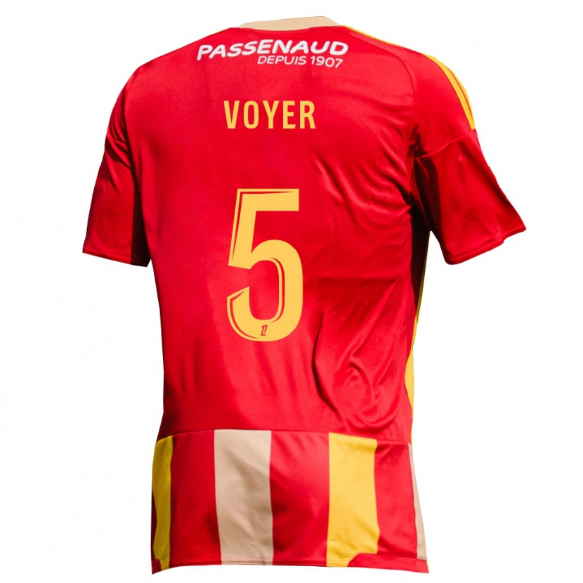 Danxen Hombre Camiseta Harold Voyer #5 Rojo Amarillo Verde 1ª Equipación 2026/27 La Camisa